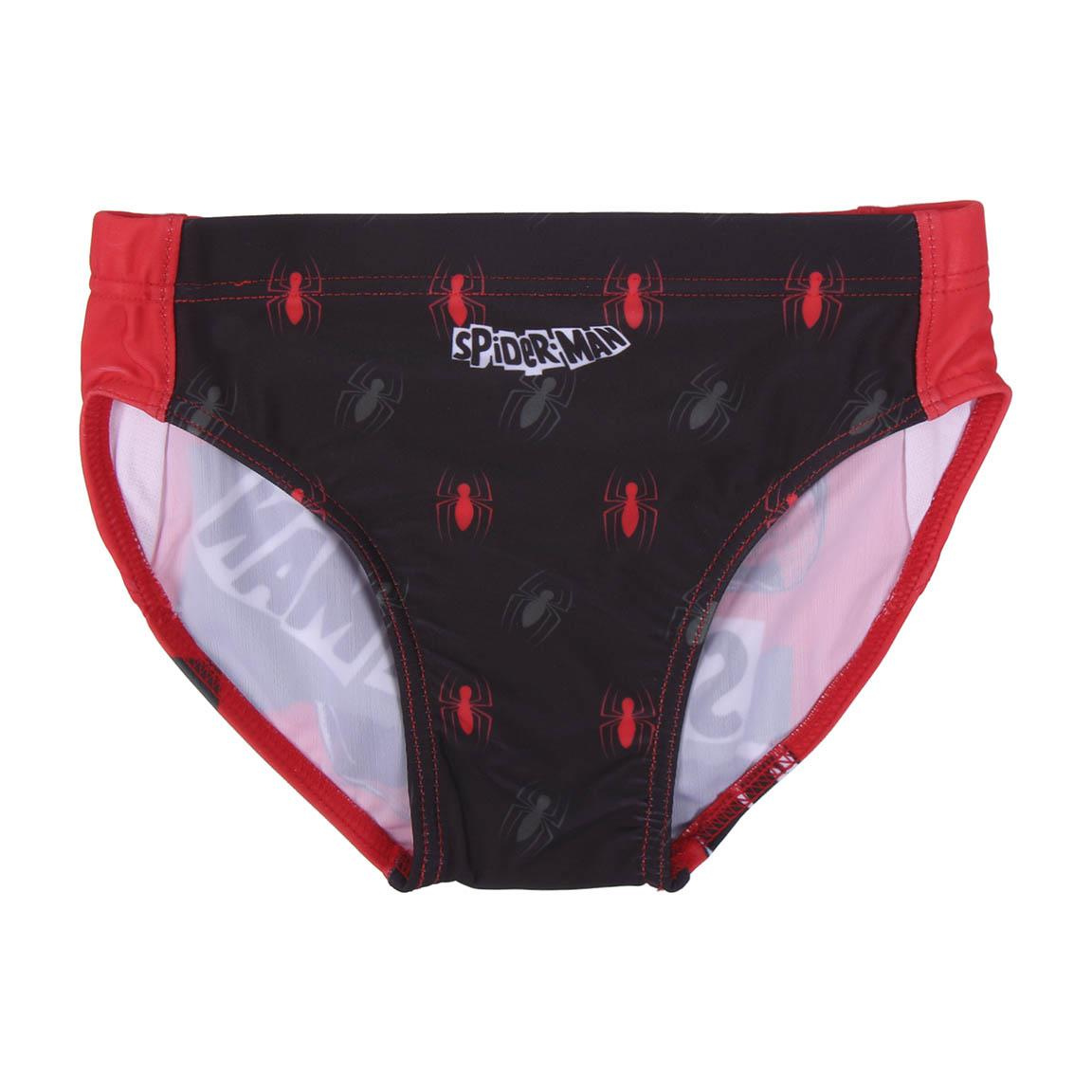 Slip înot băieți negru cu roșu Spiderman