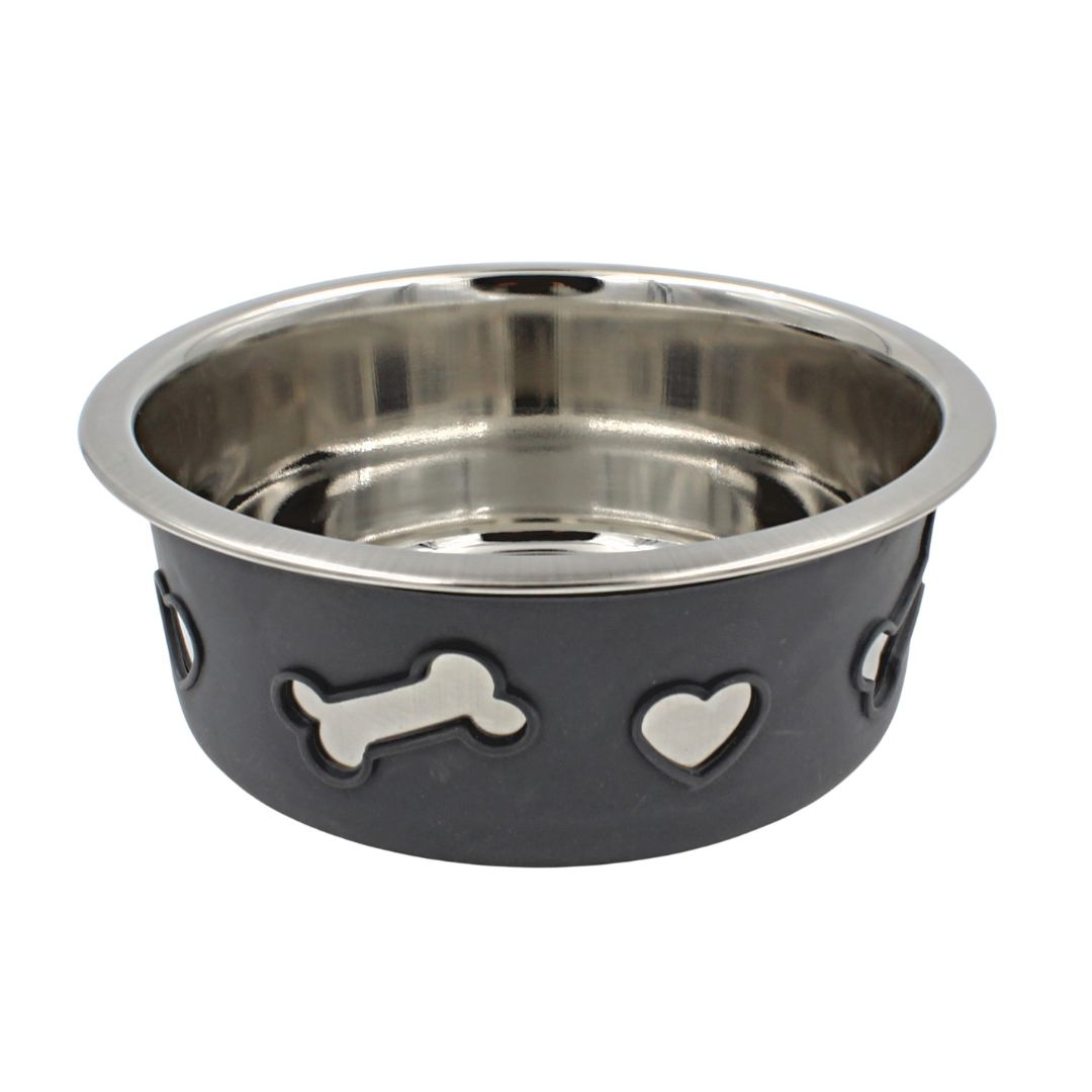 Bol din inox pentru câini 16x6cm