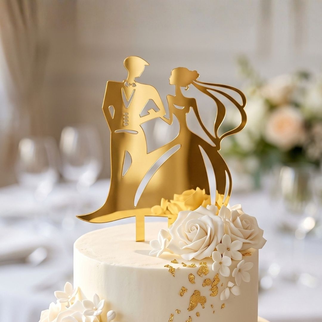 Cake Topper tort model mire și mireasă