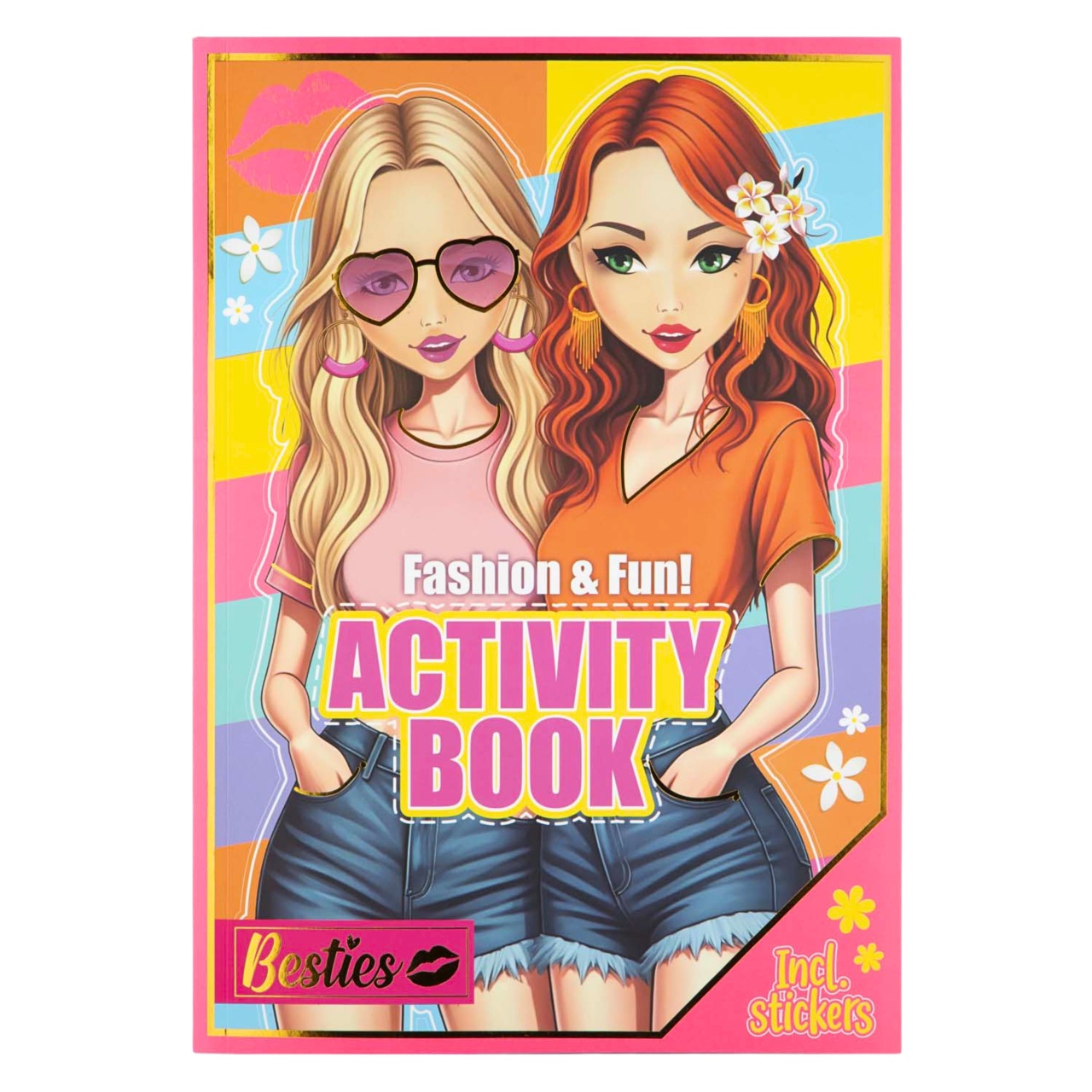 Carte de activități, cu stickere pentru fetițe, Besties, Fashion & Fun!