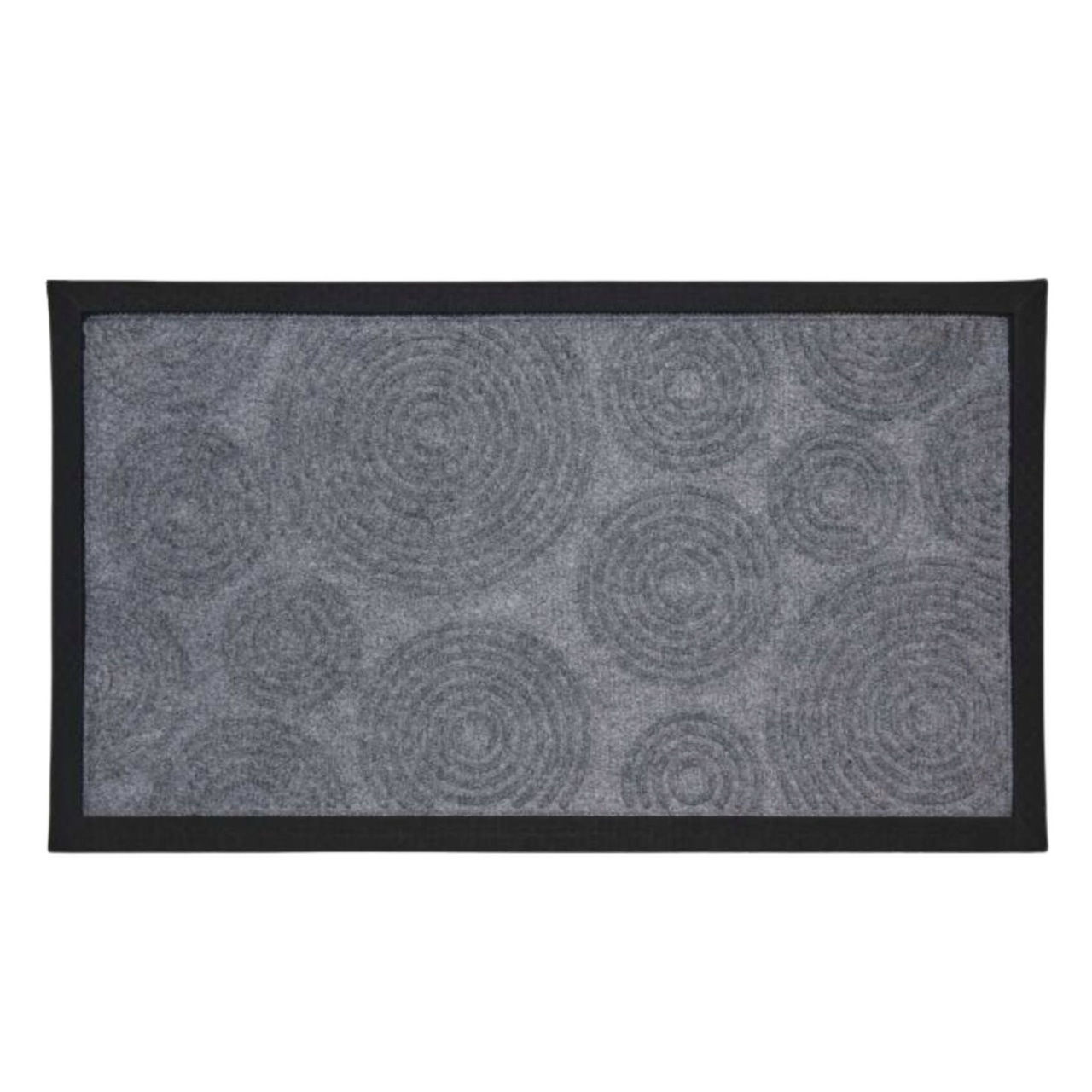Covor de intrare cauciuc 40x70 cm, gri, model cerculețe