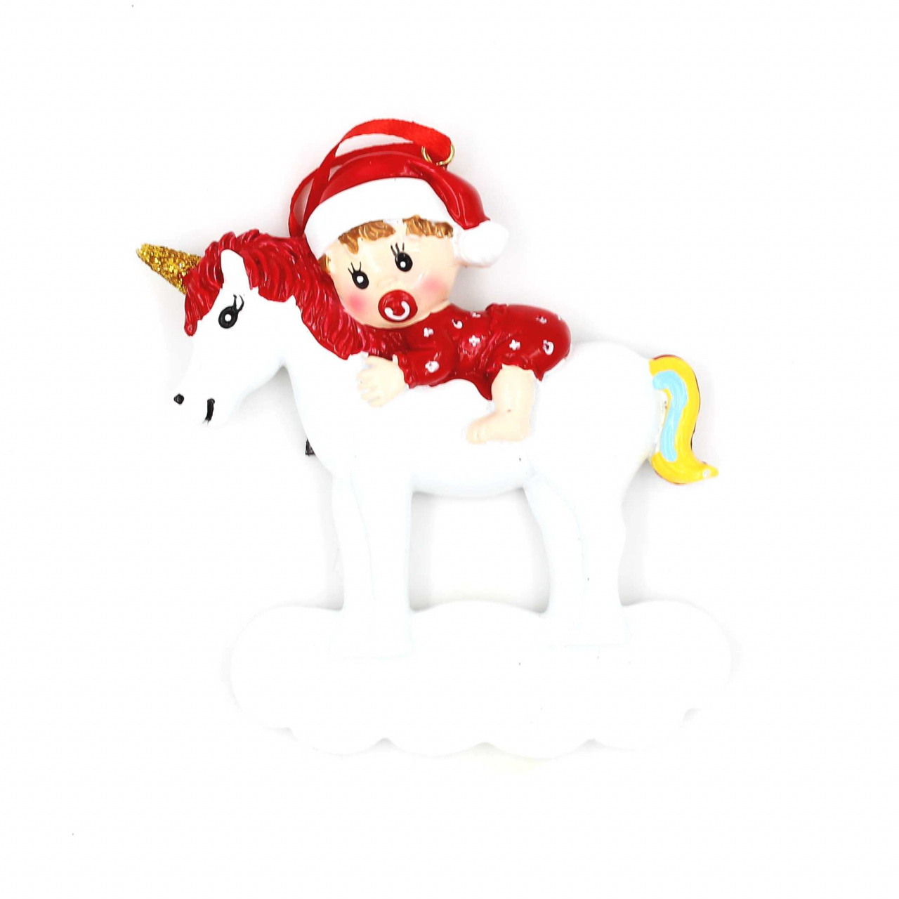 Decorațiune cu magnet - Bebeluș pe unicorn