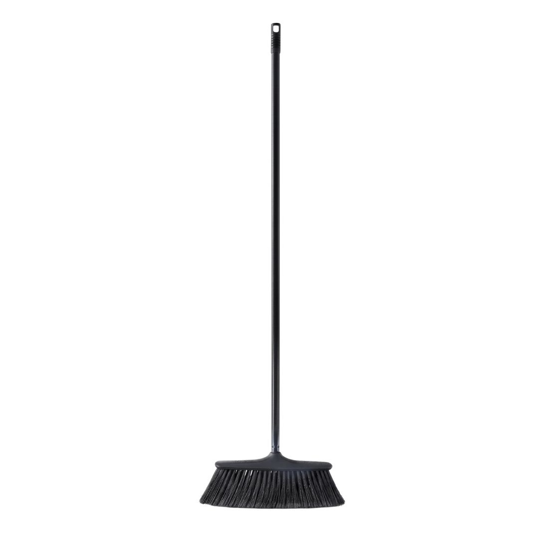 Mătură de uz casnic cu coadă, materiale reciclate, culoare negru, 120 cm