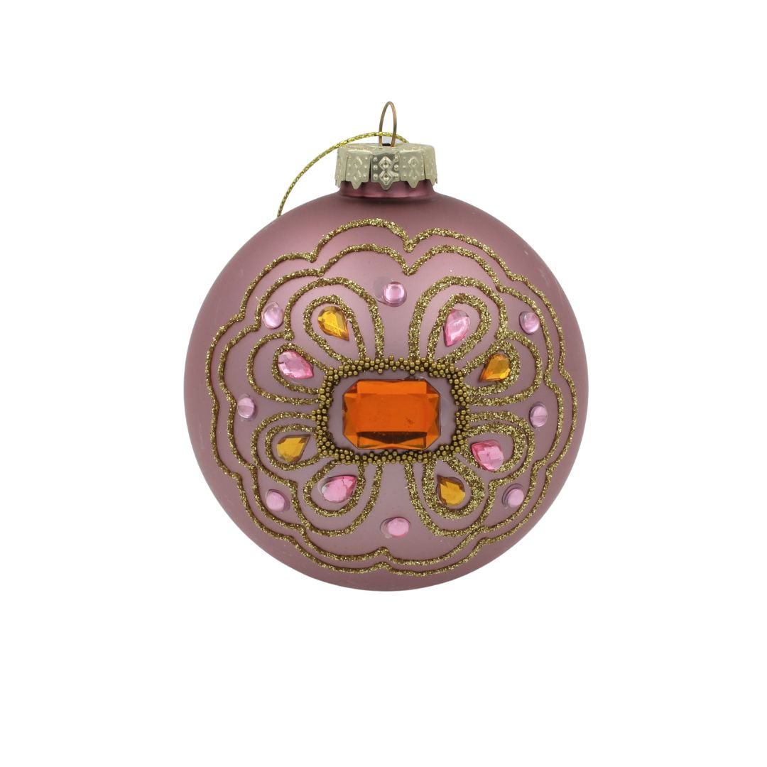 Ornament de Crăciun, House of Seasons - Glob stilizat lila
