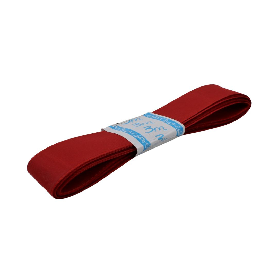 Panglica textila ROSU 25mm x 3m