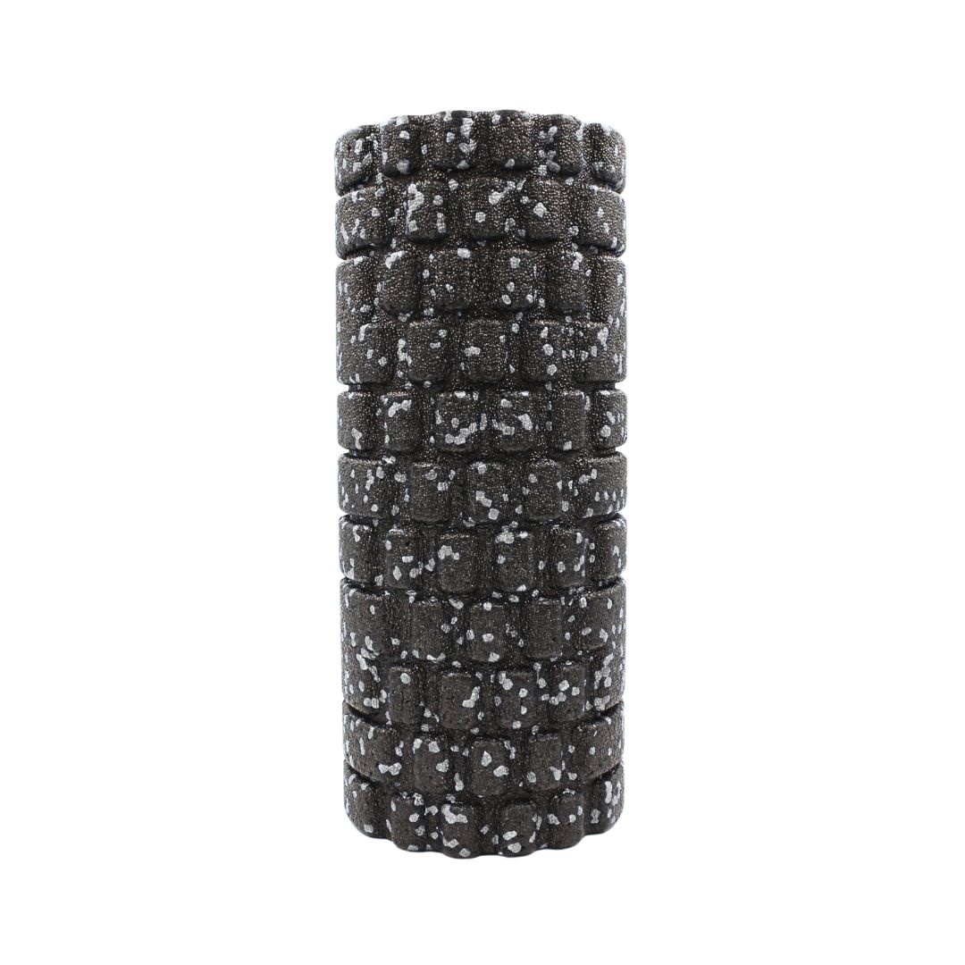 Rolă cilindru masaj XQ Max, din spumă, pentru yoga, negru cu alb, 33x14 cm