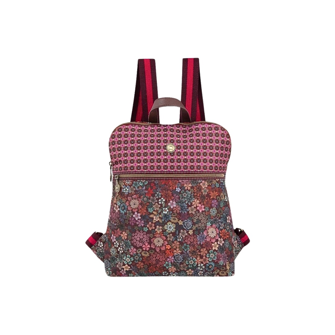 Rucsac Finlee damă, Pip Studio, Red, 28x11x36 cm, colecția Tutti i Fiori
