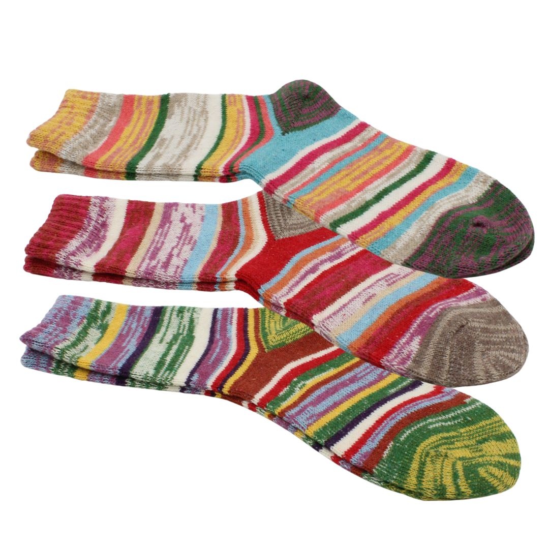 Set 3 perechi șosete colorate, Antonio, unisex, model dungi, 39/42