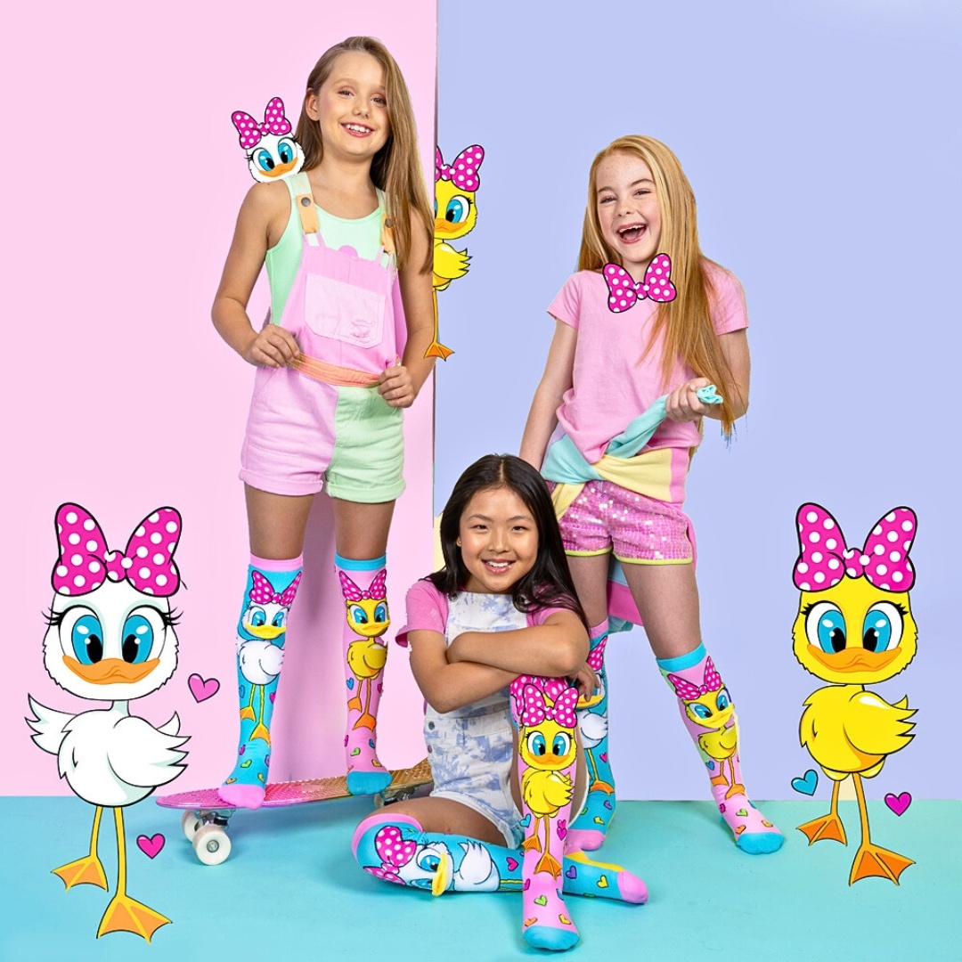 Șosete lungi colorate Madmia pentru fete Fluffy duck 6-99 ani
