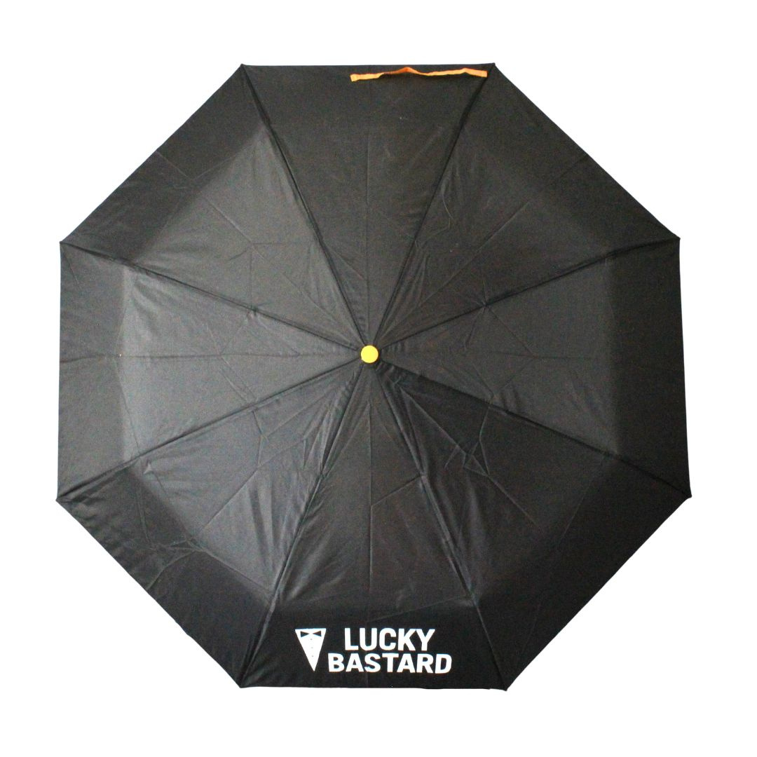 Umbrelă pliabilă neagră colecția Lucky Bastard