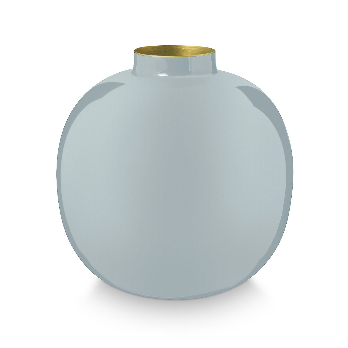 Vază decorativă rotundă, metalică, Pip Studio, 23cm, Light Blue