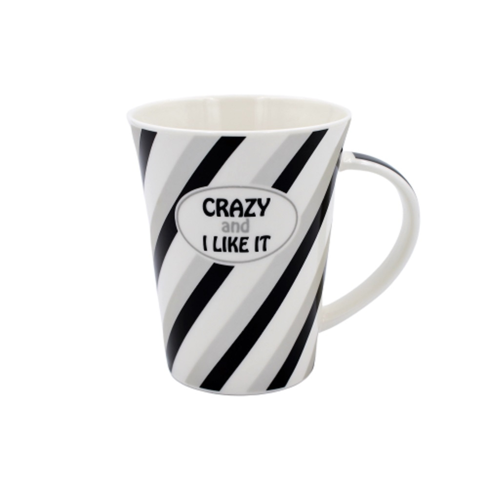 Cană din porțelan "Crazy and I like it"