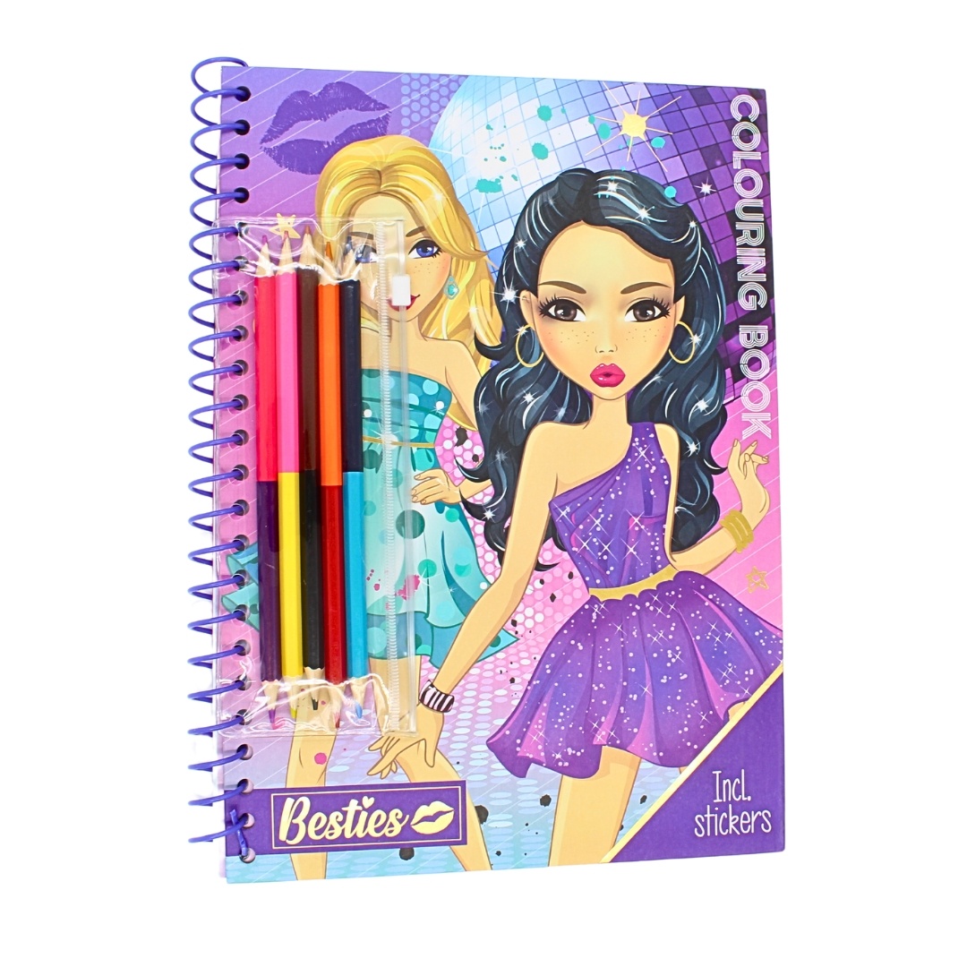 Carte de Colorat, Besties, cu stickere și creioane – Activitate creativă și distractivă