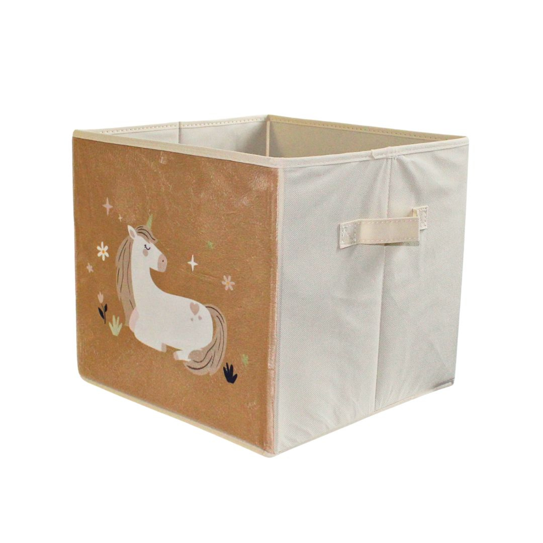 Cutie depozitare unicorn crem 30×30 cm