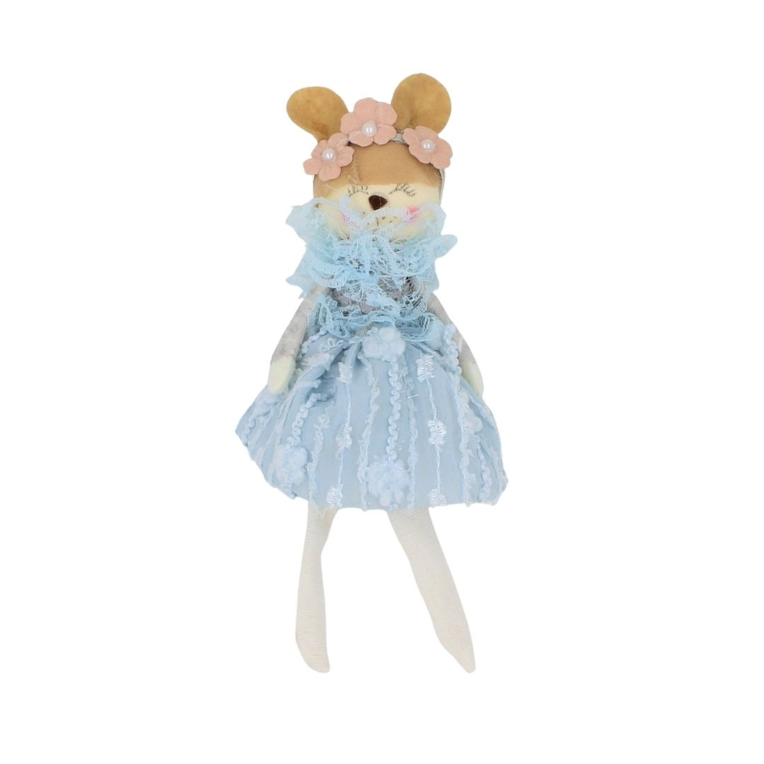 Decorațiune Zooky animăluț ursuleț rochiță bleu