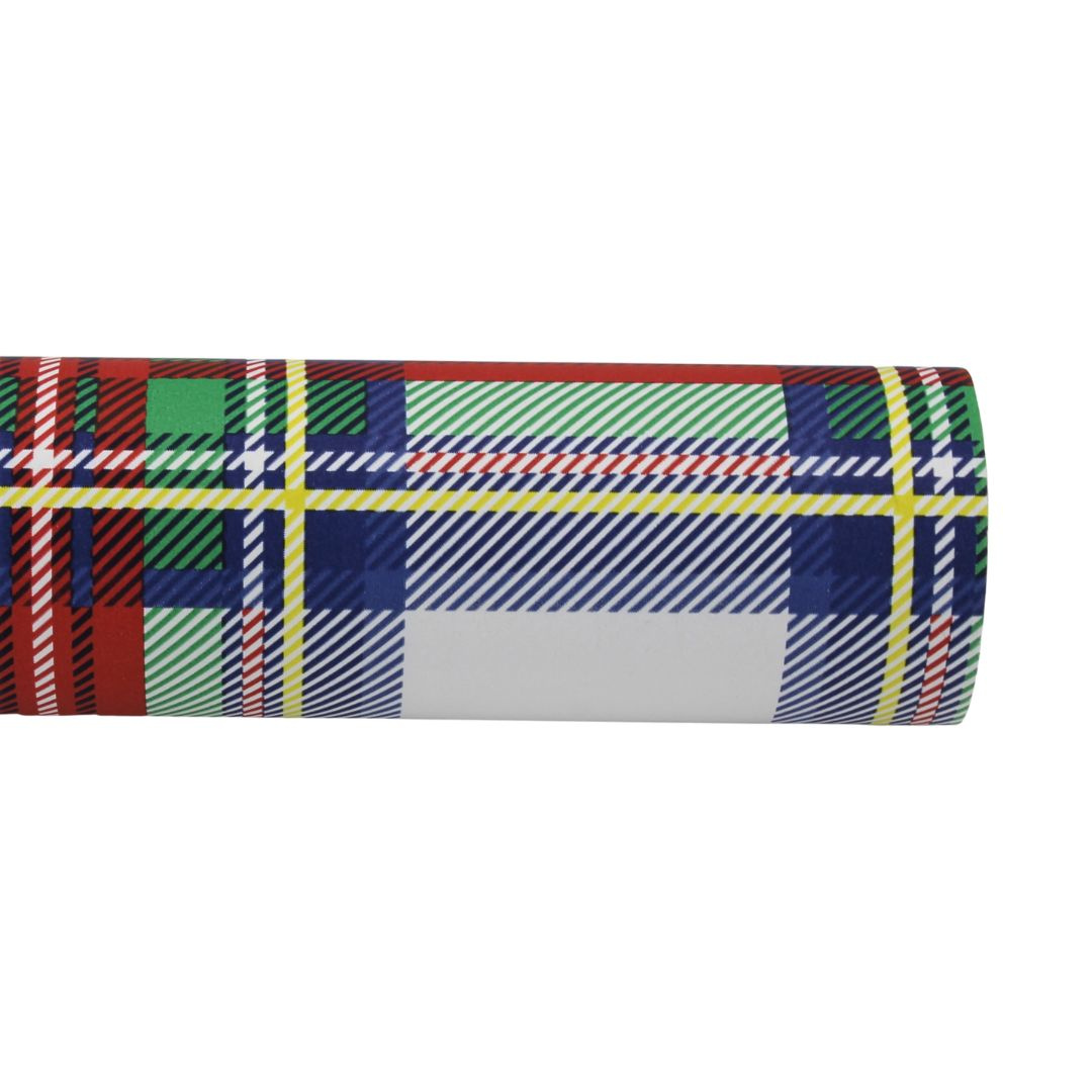 Hârtie ambalat cadouri CLASSICO tartan alb