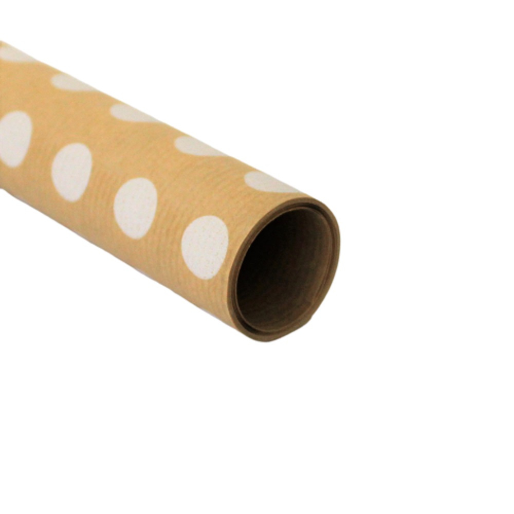 Hârtie ambalat cadouri Kraft Vintage White Dots