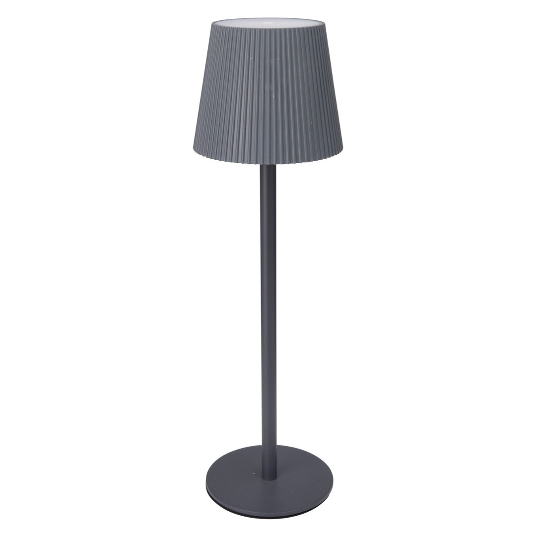 Lampă de masă, LED Touch, 10x36 cm, gri, 3 trepte de intensitate, lumină alb cald
