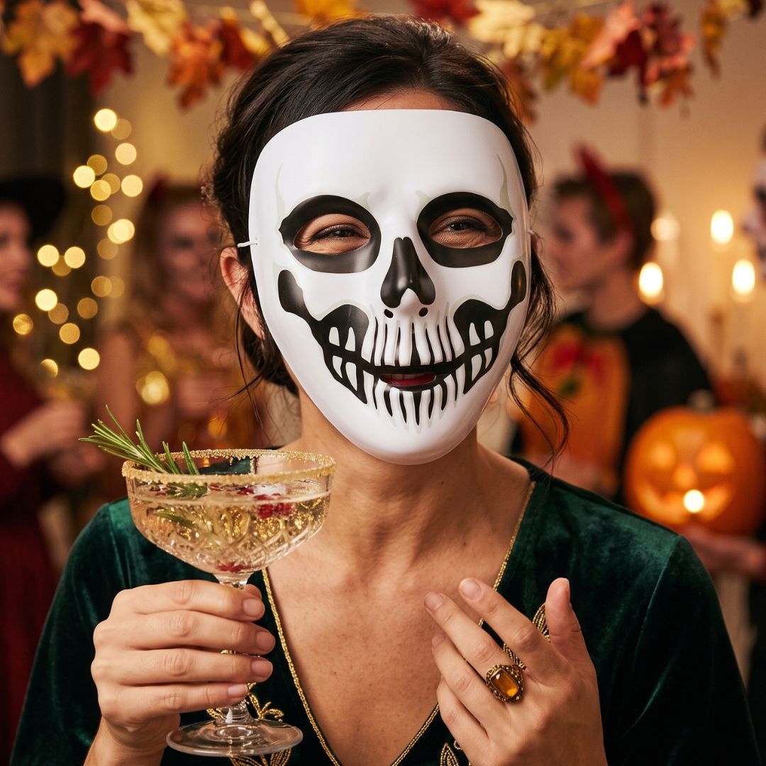 Mască pentru Halloween, Amscan, model craniu, one size
