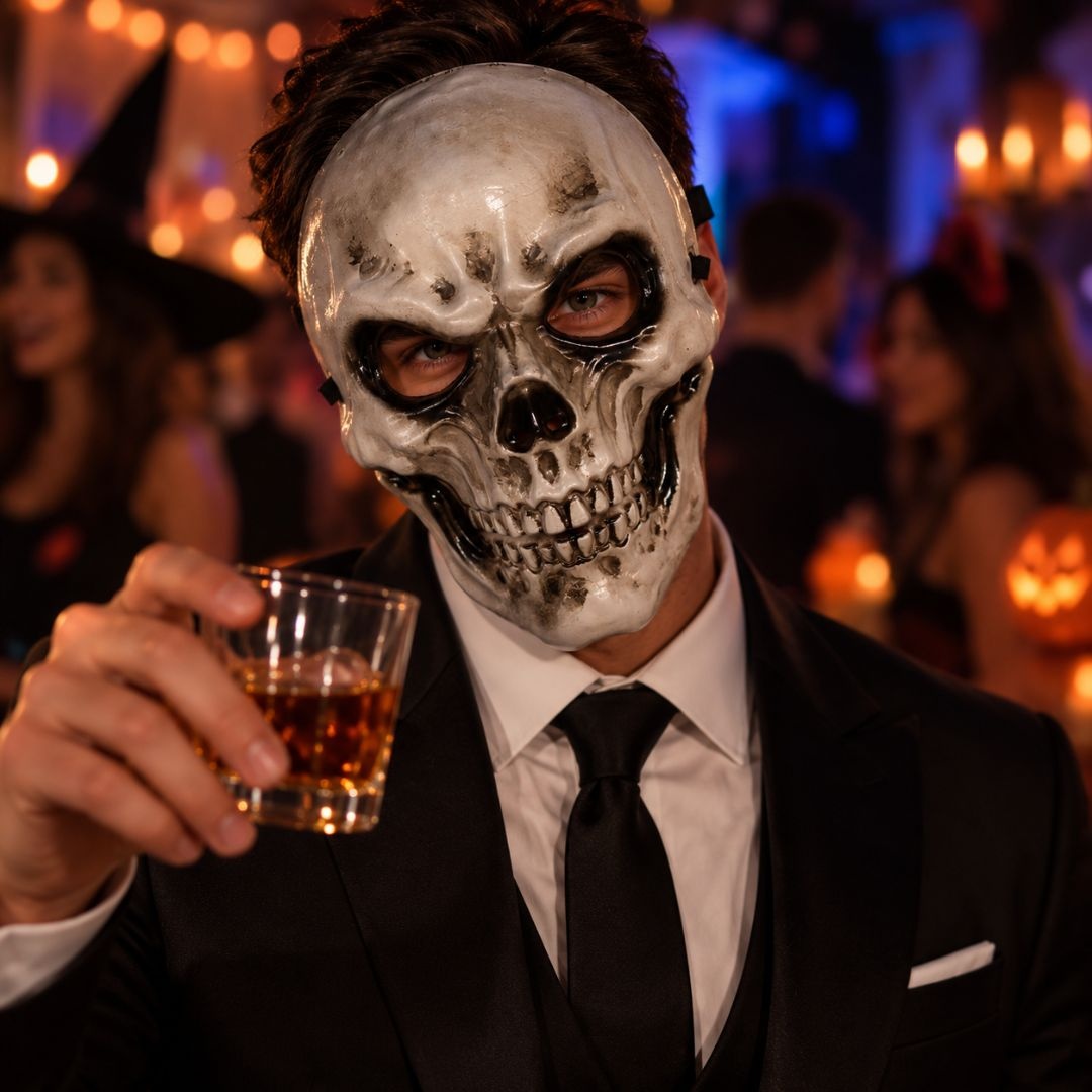 Mască pentru Halloween, Goodmark, model craniu, design realist, one size