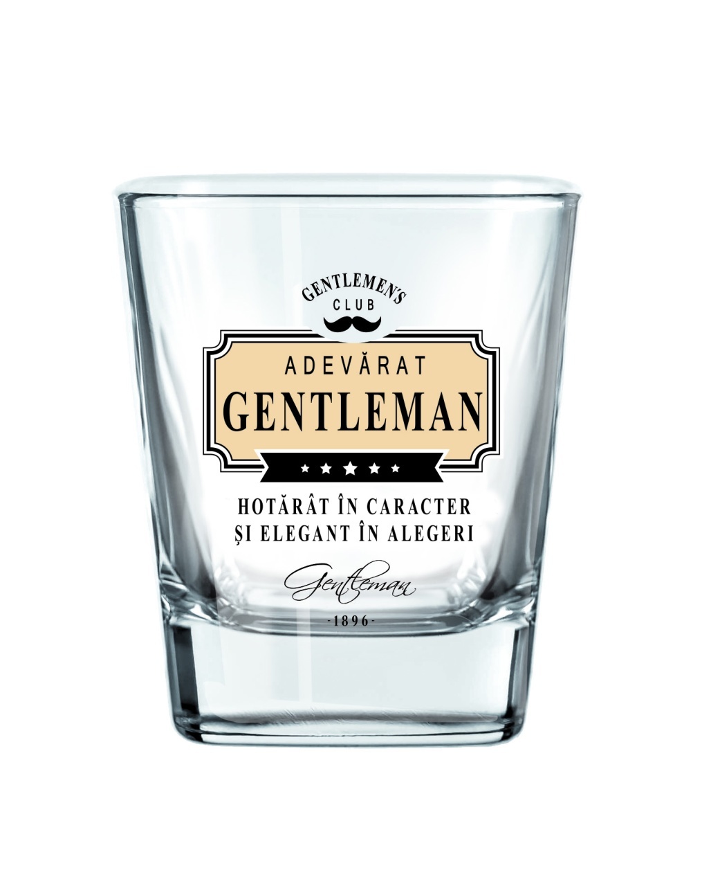Pahar whisky „Hotărât în caracter și elegant în alegeri"