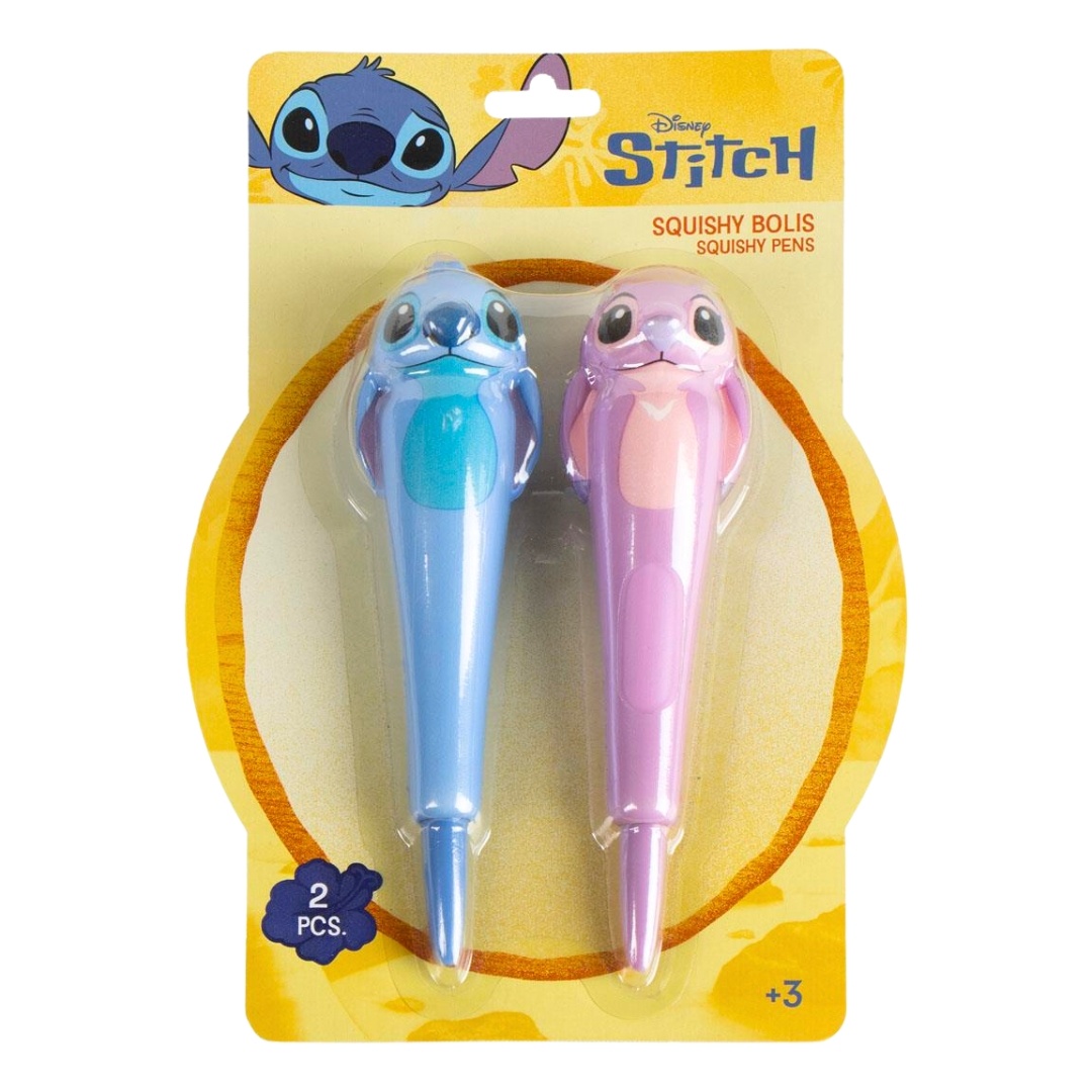 Set 2 pixuri, Stitch și Angel, design squishy, tuș negru, brand Cerda
