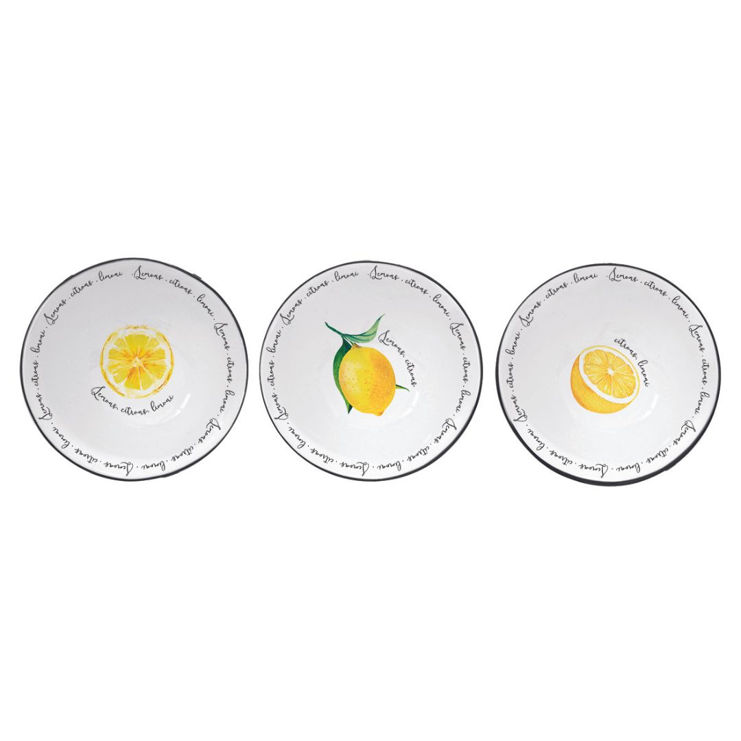 Set 3 boluri porțelan 10cm Amalfi