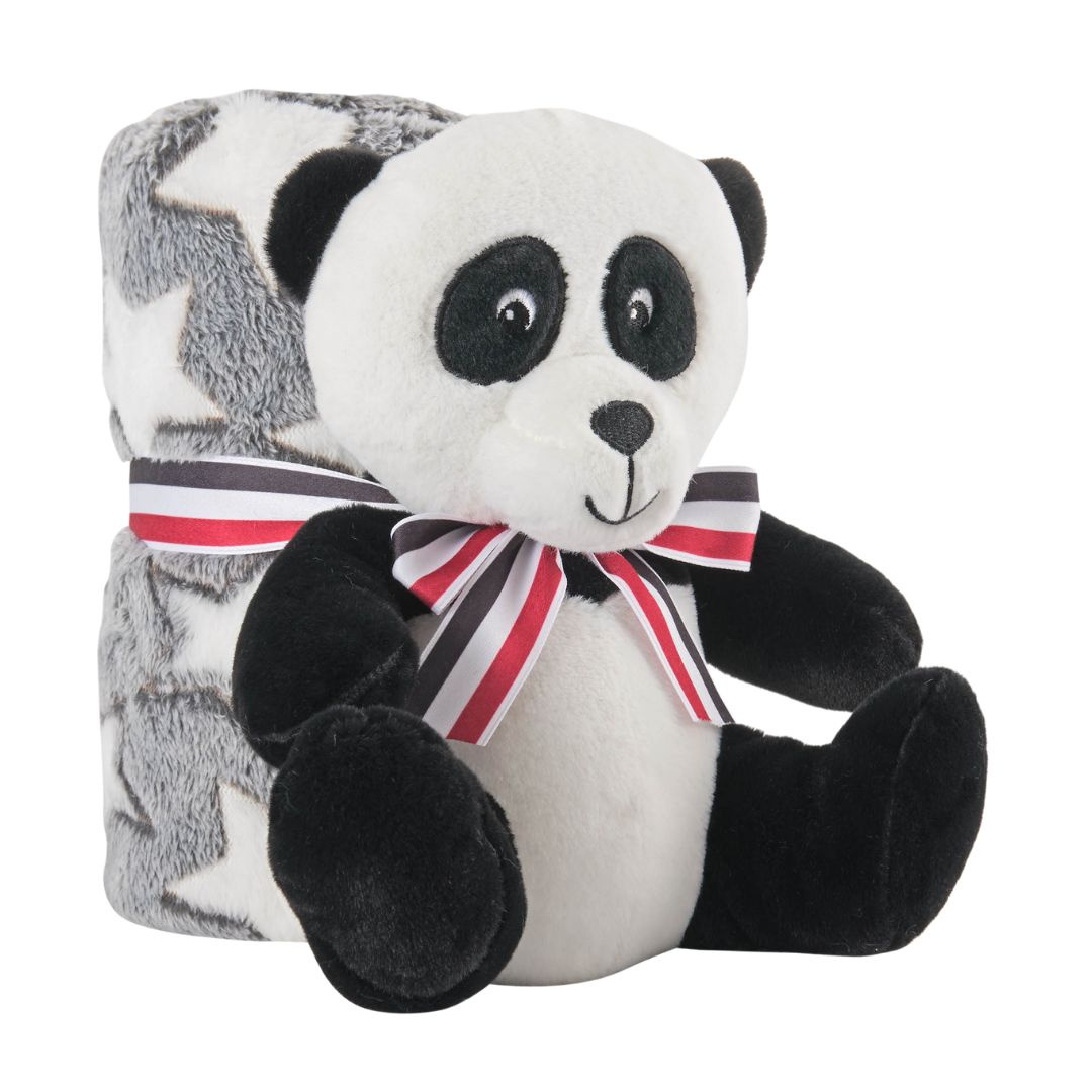Set păturică și panda pluș 22cm