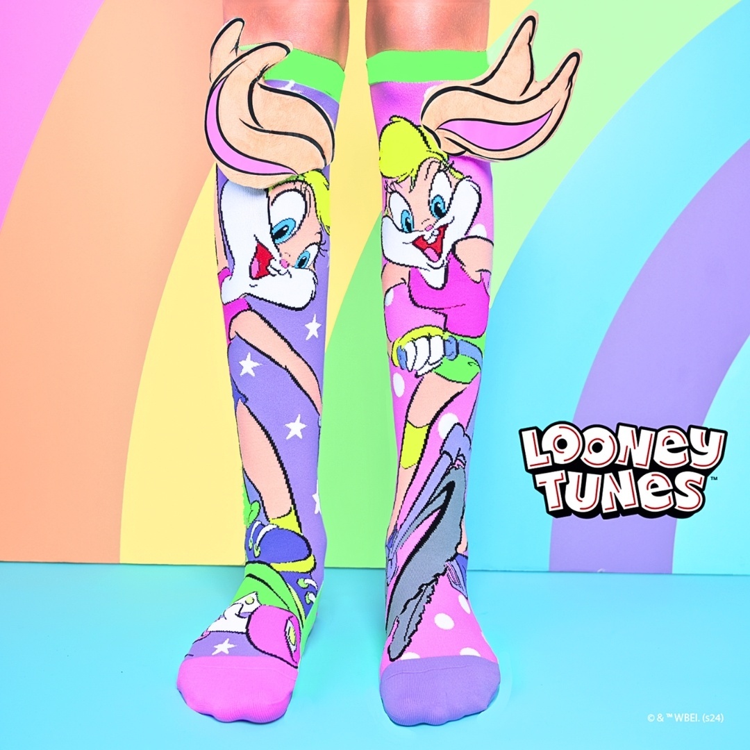 Șosete lungi colorate Madmia pentru fete Lolla Bunny 3-5 ani