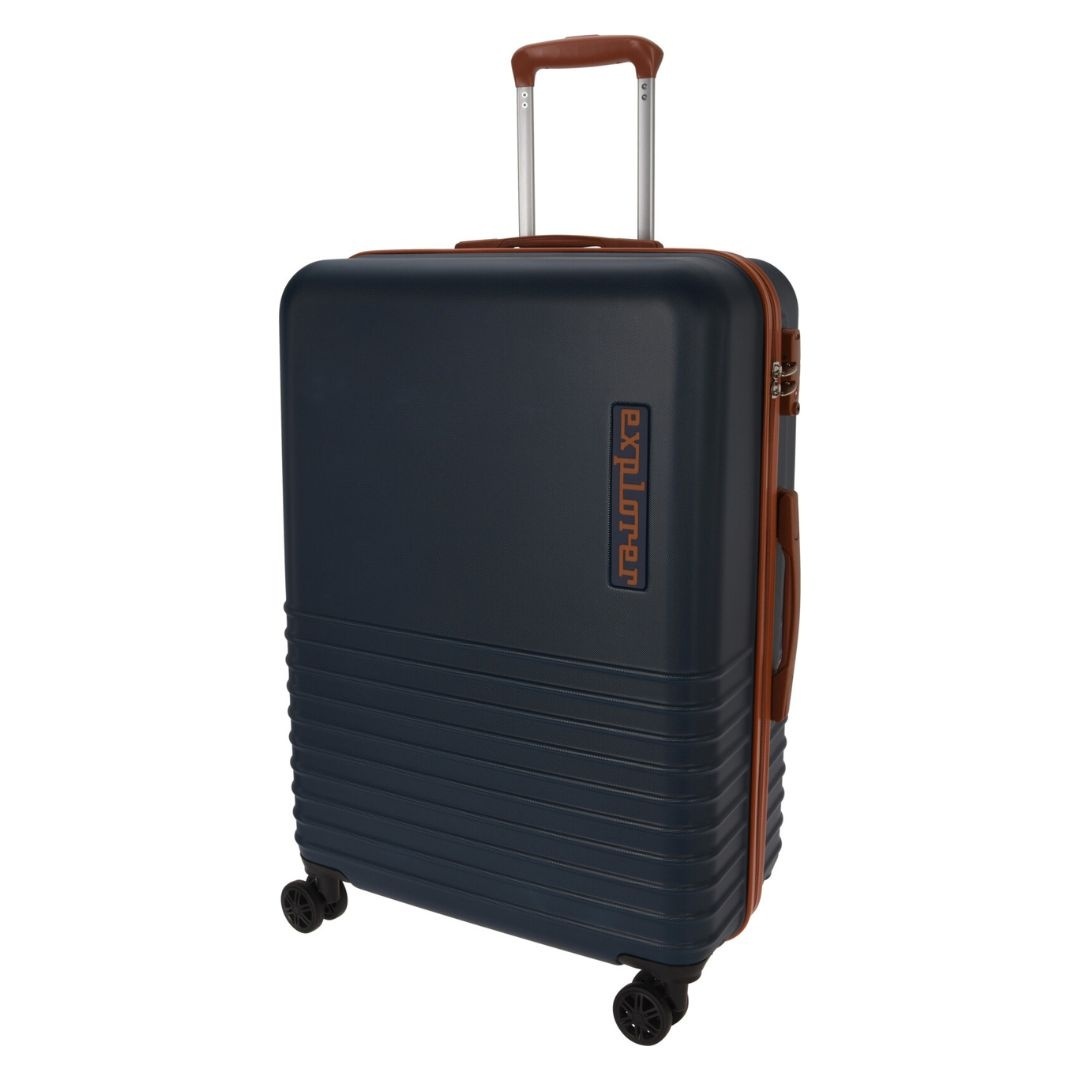 Troler ProWorld Explorer cu roți 360°, 80 litri, bleumarin, 72x49x28 cm