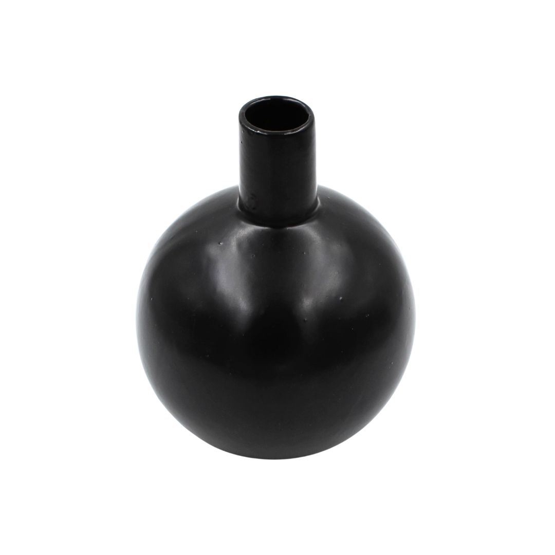 Vază decorativă porțelan 13,5x17 cm negru