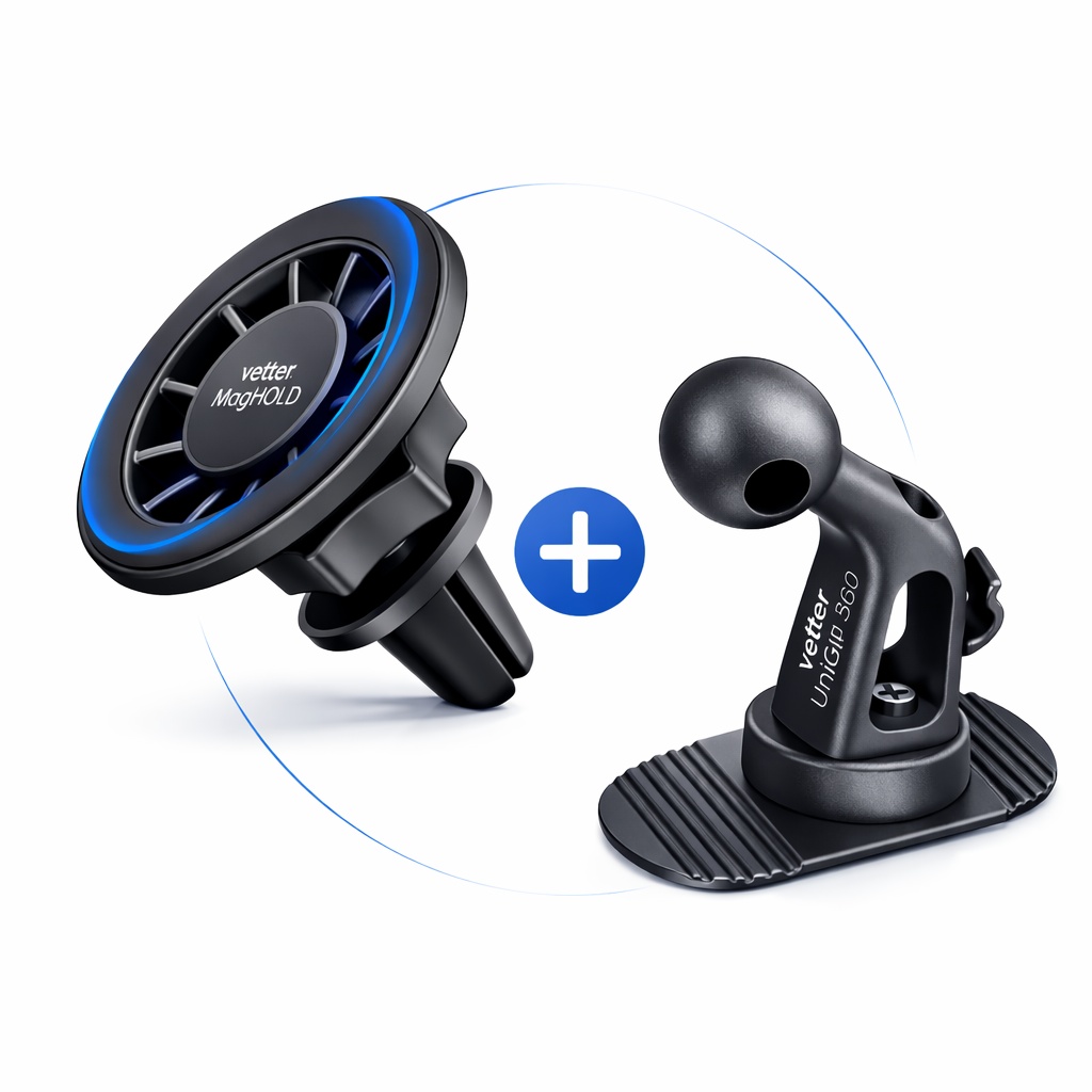 mașina cu cheie în bord Vetter MagHold Duo Pack: Grila & Bord (Pachet format din MagHold si UniGrip)