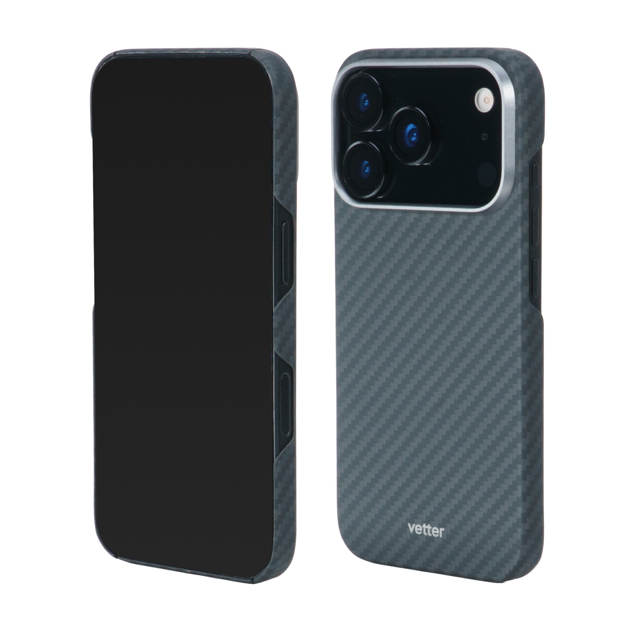 Husa pentru iPhone 18 Pro, 17 pro, Clip-On MagSafe Compatible, made from Aramid Fiber, Kevlar, Black