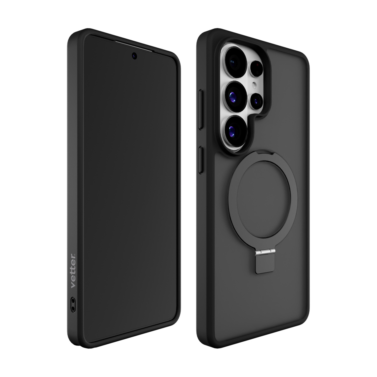 cake stand Husa pentru Samsung Galaxy S26 Ultra Clip-On Hybrid, Matt, with MagSafe foldable Stand, Negru