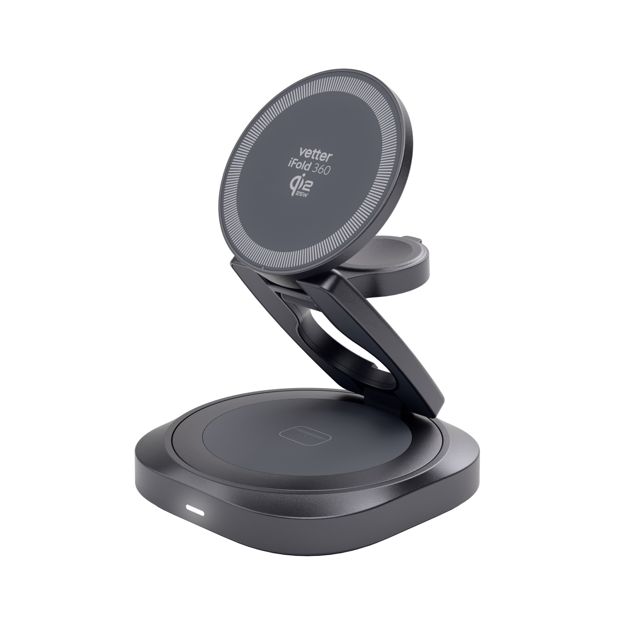 iFold 360, Suport de Incarcare Wireless 3 in 1 Qi2.2 25W, pentru iPhone, Apple Watch si AirPods