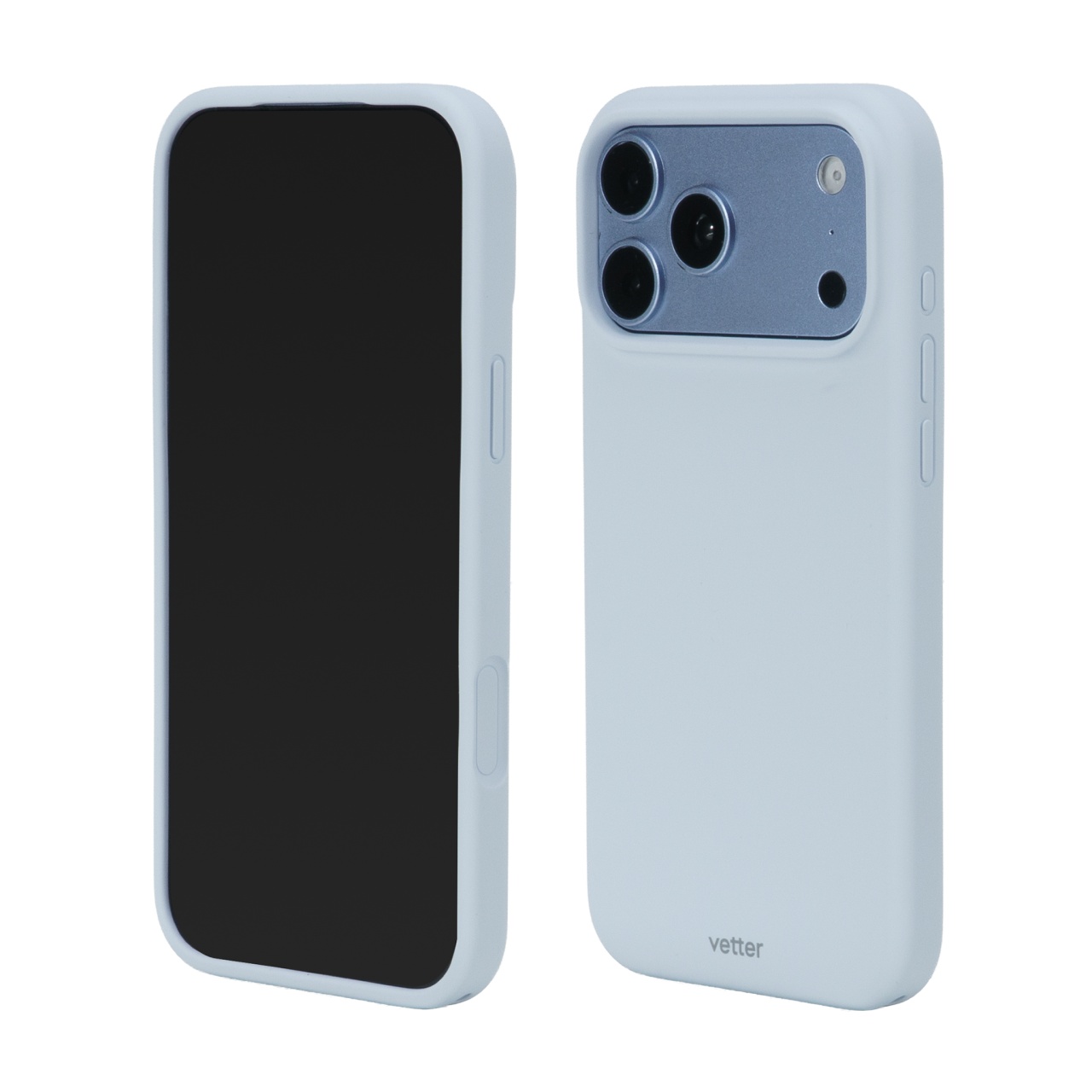 Husa pentru iPhone 18 Pro, 17 pro, Clip-On Soft Touch Silk Series Mag Safe Compatible, Light Blue