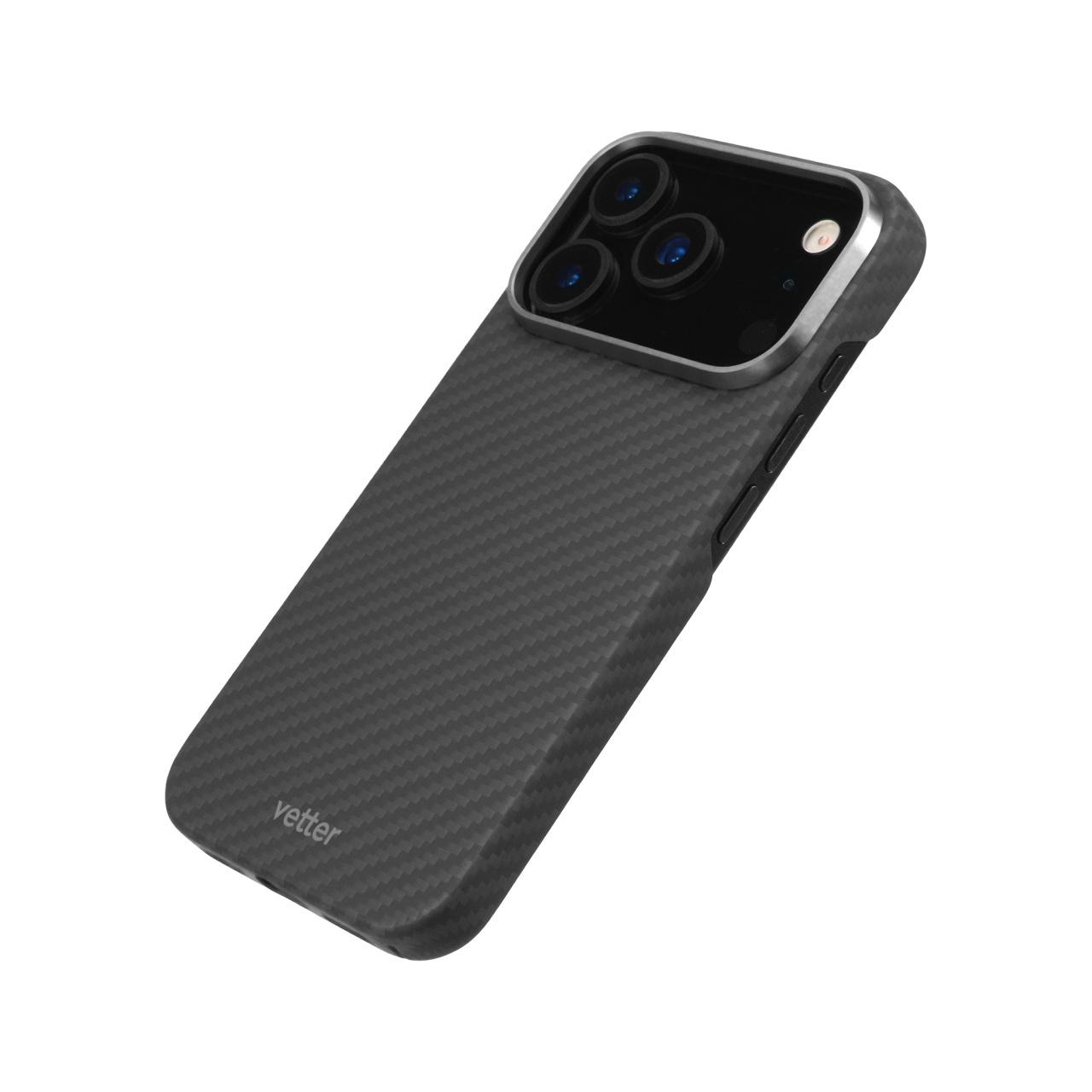 Husa pentru iPhone 18 Pro Max, 17 Pro Max, Clip-On MagSafe Compatible, made from Aramid Fiber, Kevlar, Black
