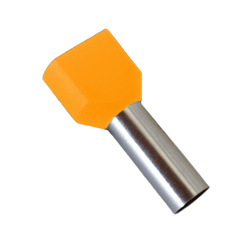 Pini izolati dublu, culoare portocaliu 2x 4/10 mmp - pachet 100 buc