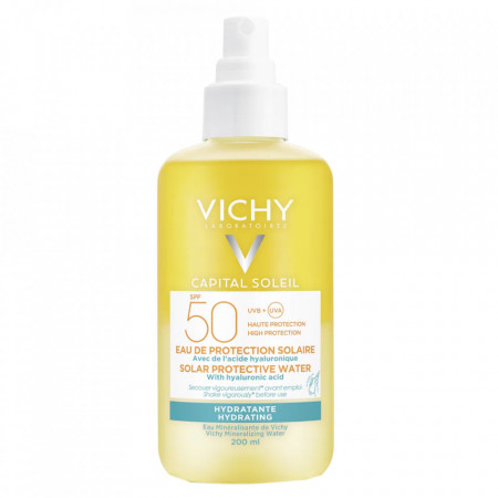 Apa de protectie solara Vichy Hydra cu SPF 50+ Capital Soleil, 200 ml