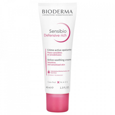 Crema calmanta Sensibio Defensive Rich, Bioderma (Concentratie: Crema pentru fata, Gramaj: 40 ml)