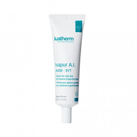 Crema pentru piele grasa cu imperfectiuni severe Ivapur A.I Akne-Syt, Ivatherm (Concentratie: Crema, Gramaj: 30 ml)