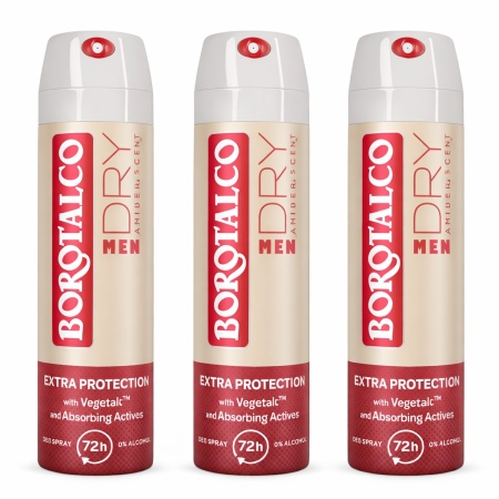Deodorant Spray Borotalco Men Amber, 150 ml (Gramaj: 3 x 150 ml)