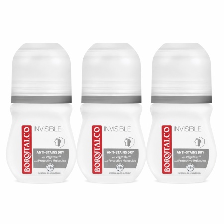 Deodorant Roll-On Borotalco Invisible (Gramaj: 3 x 50 ml)