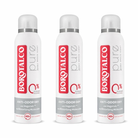 Deodorant Spray Borotalco Pure (Gramaj: 3 x 150 ml)