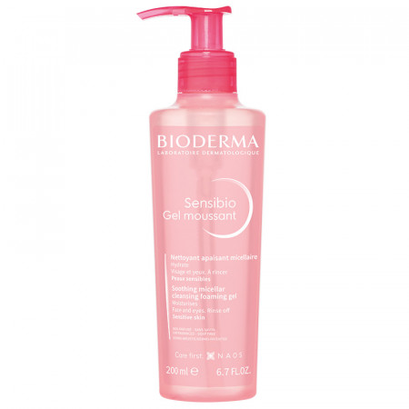 Gel spumant calmant si hidratant Sensibio Bioderma (Gramaj: 200 ml, Concentratie: Gel de curatare)