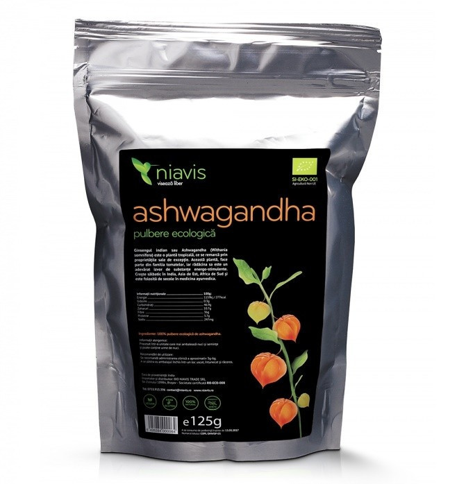 Ashwagandha Pulbere Ecologica/BIO Niavis 125 g