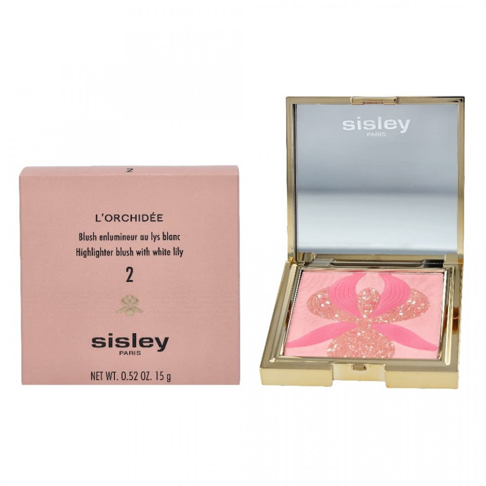 Blush cu efect iluminator Sisley Blush L`Orchidee Rose Highlinghter Blus With White Lily, 15 Gr