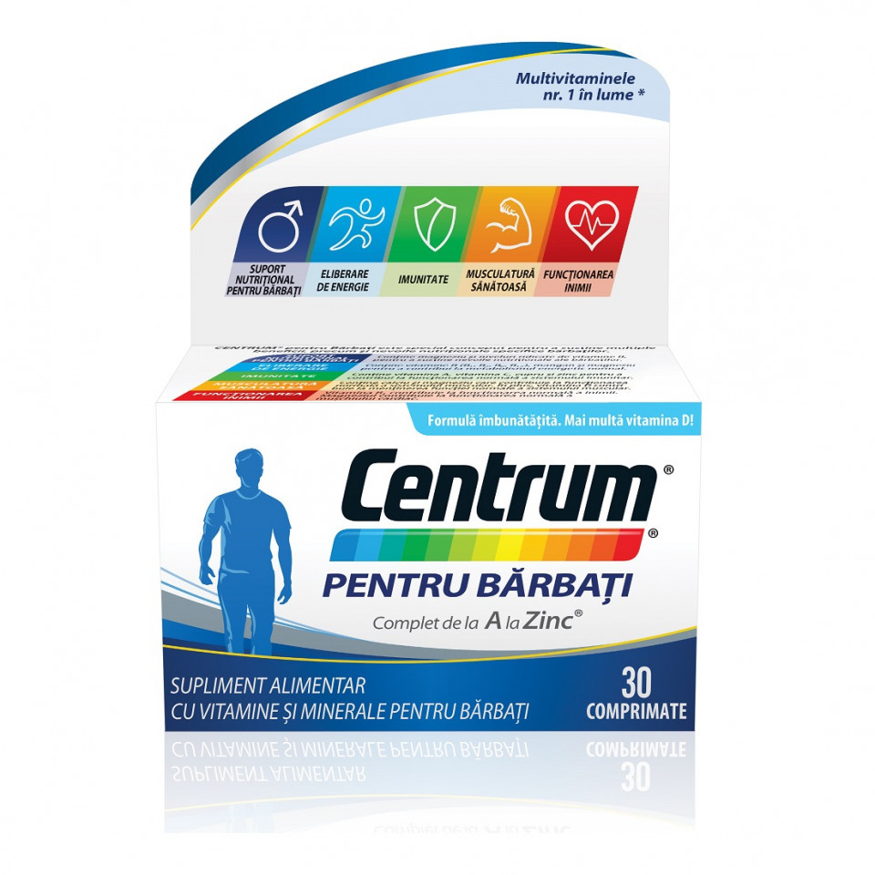 Centrum pentru bărbați formula îmbunătățită, 30 comprimate, Gsk