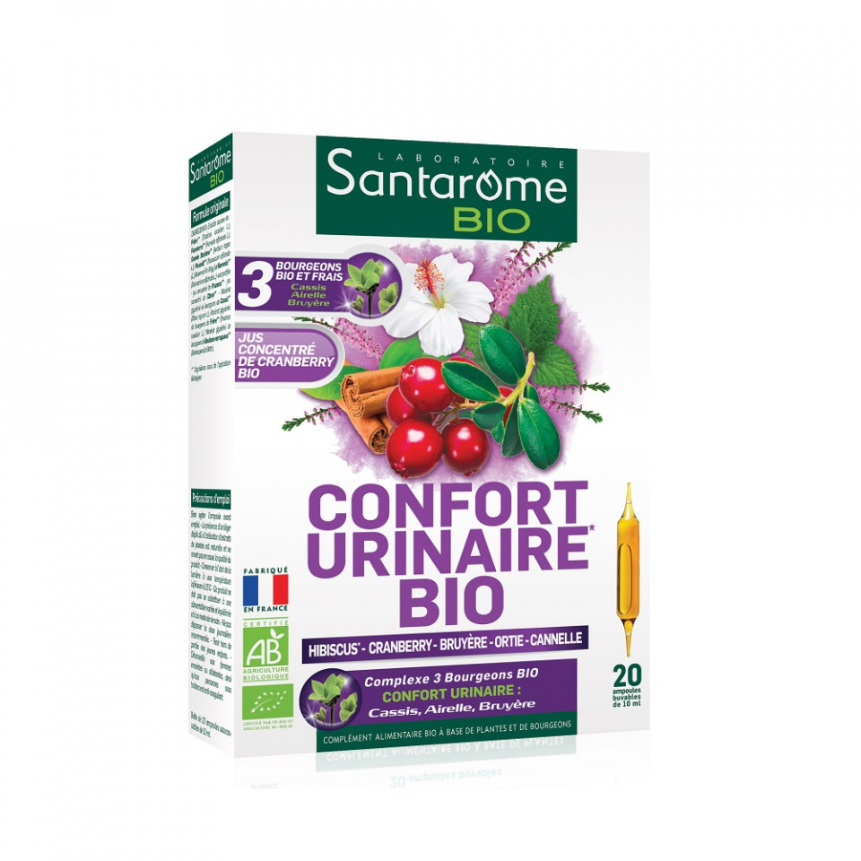Confort Urinar Bio, 20 fiole buvabile, Santarome Nature (Concentratie: 20 fiole)