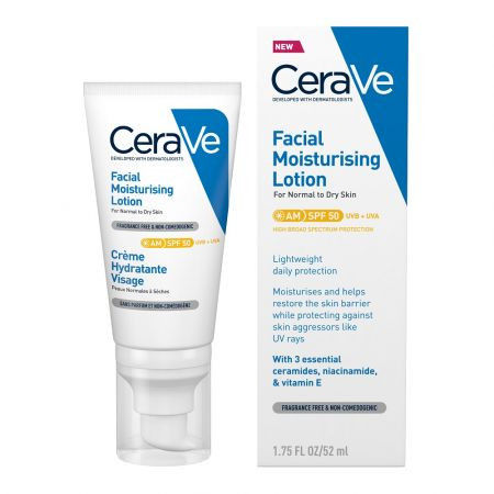 Crema hidratanta pentru ten normal-uscat cu SPF 50 CeraVe, 52 ml (Concentratie: Crema, Gramaj: 52 ml